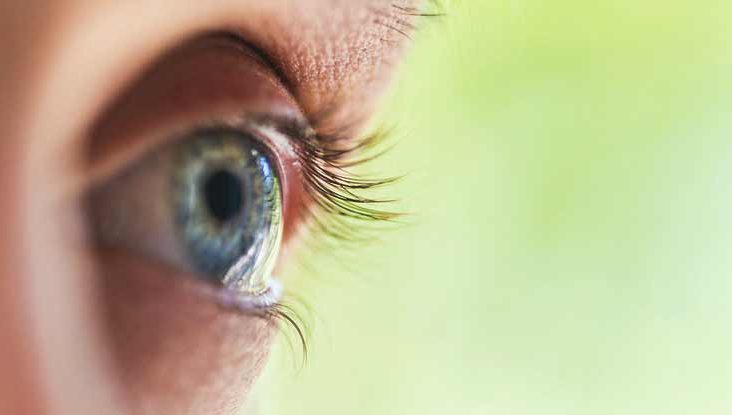 Close up of a blue and green eye